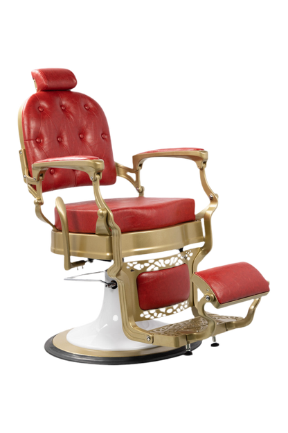 Bandido Barber Chair Color Red Gold Matt
