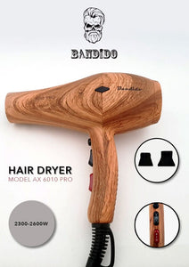 Bandido Pro haardroger  2600 Watt wooden