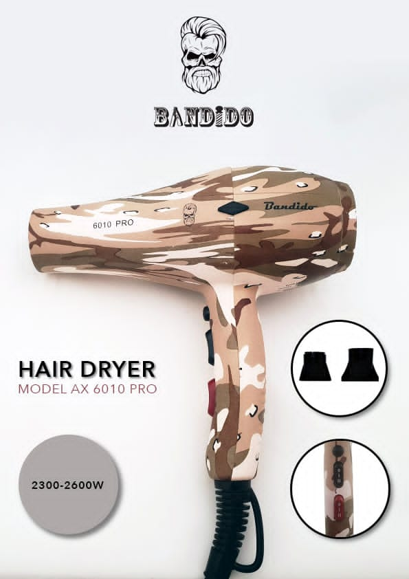 Bandido Pro haardroger  2600 Watt army