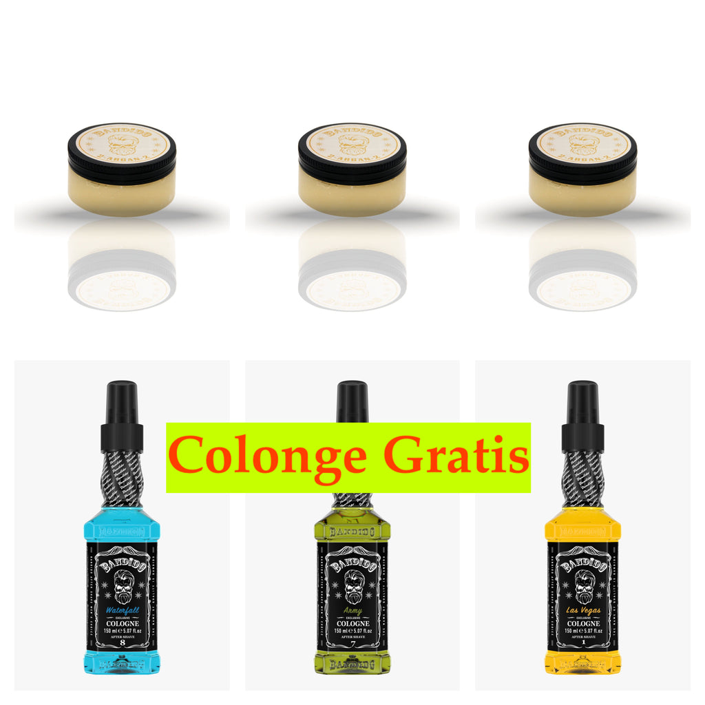 Bandido Argan Haar Gel 3 Stuks. 250ml  +3X Cologne 350ml Gratis