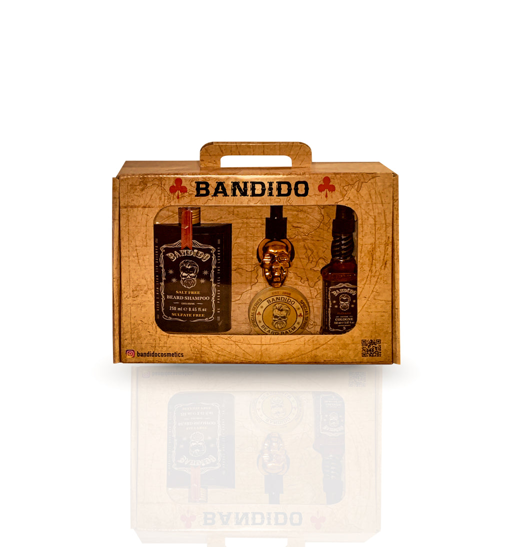 Bandido Baardverzorging set Baard Shampoo. Baard Oil. Baard Balsem. After Shave Colonge